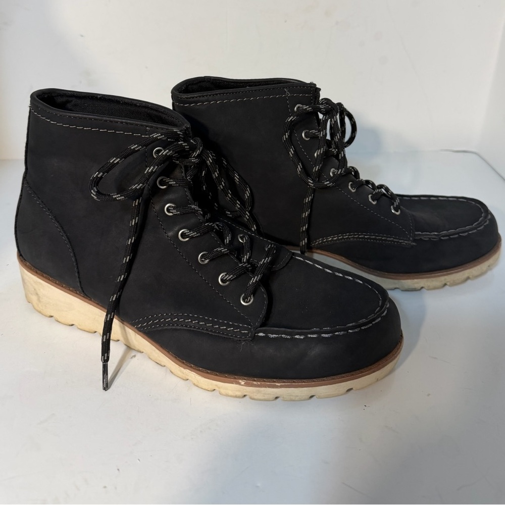 St. John's Bay Black Lace-Up Ankle Booties